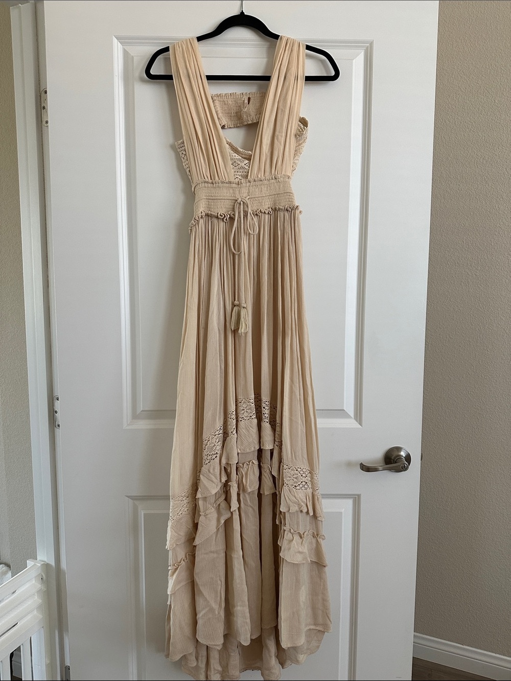 Free People Boho Dress with Tassel Waist